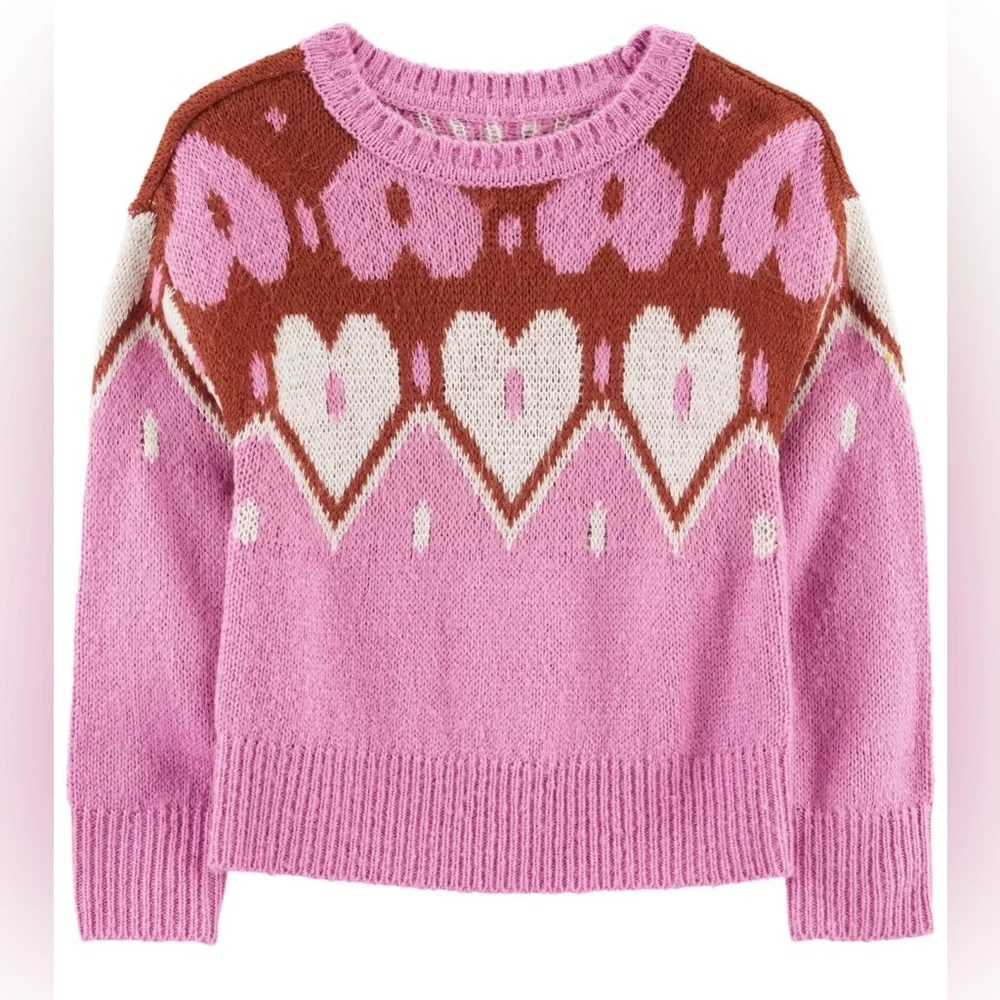 NWT - Carters - Toddler Heart Mohair-Like Sweater‎